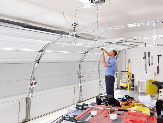 Garage door cable repair service by Valley Falls Garage Door Repair in Valley Falls