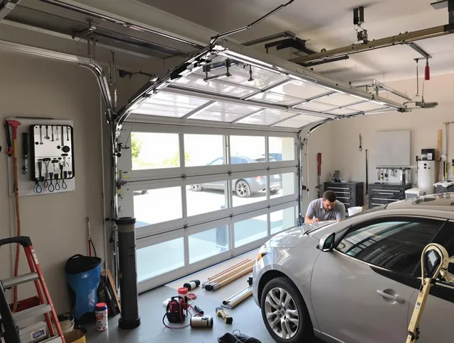 Garage door noise reduction service by Valley Falls Garage Door Repair in Valley Falls