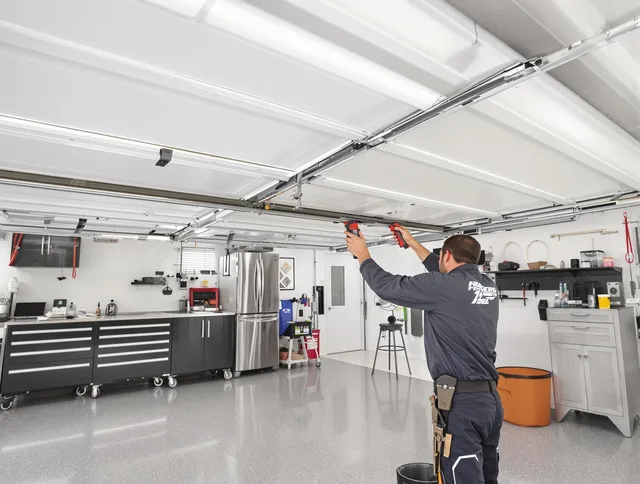 Overhead garage door repair service by Valley Falls Garage Door Repair in Valley Falls